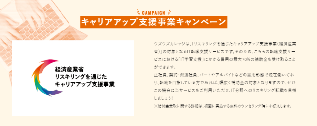 経産省キャリアアップ支援事業(ウズウズカレッジ公式サイトより引用)(2024年3月時点).png