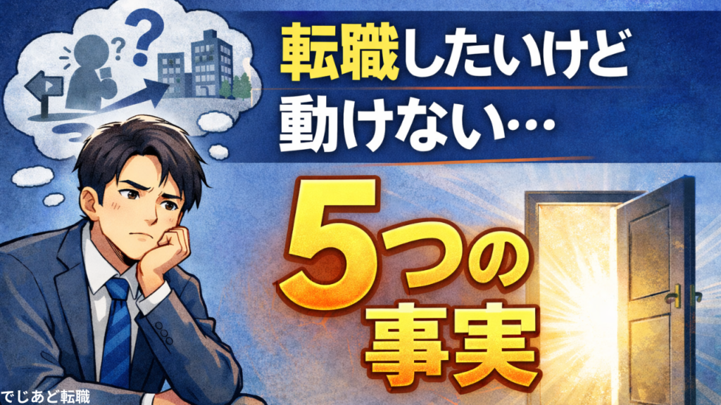 転職したいのに踏み出せない人が最初に知るべき5つの事実